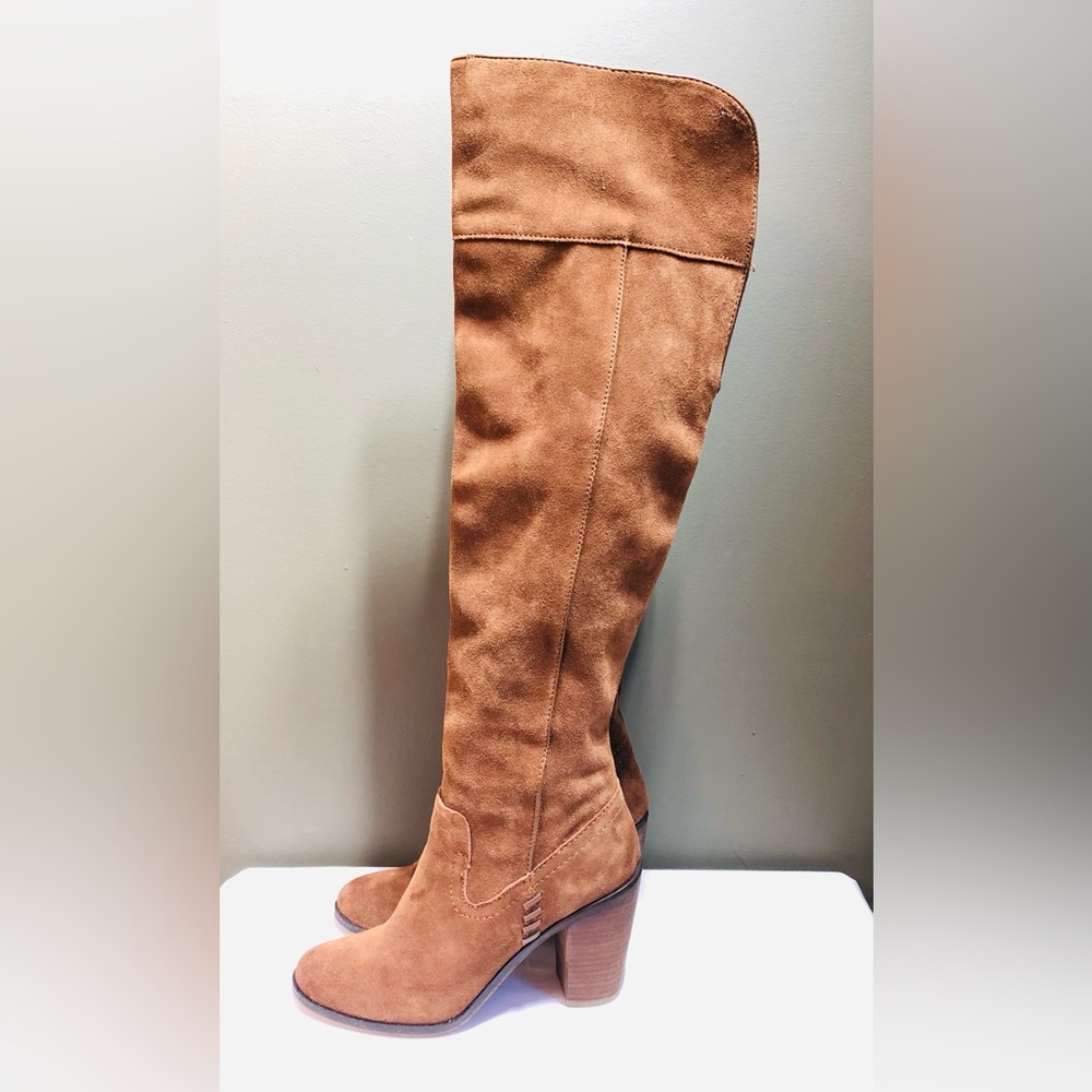 Dolce Vita Womens Brown Suede Heeled Knee High Boots Anthropologie Size 6? 6.5?